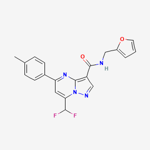 molecular formula C20H16F2N4O2 B3606951 7-(difluoromethyl)-N-(2-furylmethyl)-5-(4-methylphenyl)pyrazolo[1,5-a]pyrimidine-3-carboxamide 