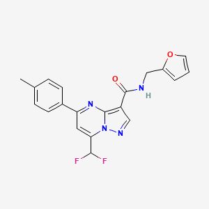 7-(difluoromethyl)-N-(2-furylmethyl)-5-(4-methylphenyl)pyrazolo[1,5-a]pyrimidine-3-carboxamide