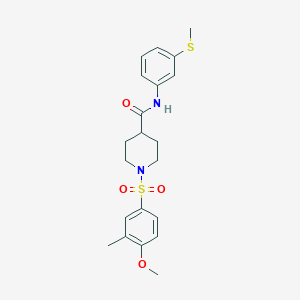 1-[(4-methoxy-3-methylphenyl)sulfonyl]-N-[3-(methylthio)phenyl]-4-piperidinecarboxamide