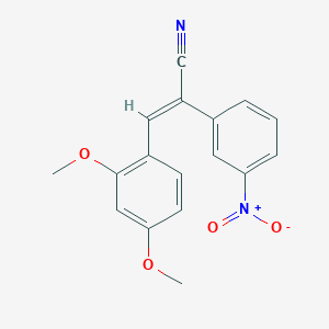 molecular formula C17H14N2O4 B3606987 3-(2,4-dimethoxyphenyl)-2-(3-nitrophenyl)acrylonitrile 
