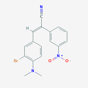 molecular formula C17H14BrN3O2 B3606997 3-[3-bromo-4-(dimethylamino)phenyl]-2-(3-nitrophenyl)acrylonitrile 