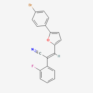 molecular formula C19H11BrFNO B3606999 3-[5-(4-bromophenyl)-2-furyl]-2-(2-fluorophenyl)acrylonitrile 