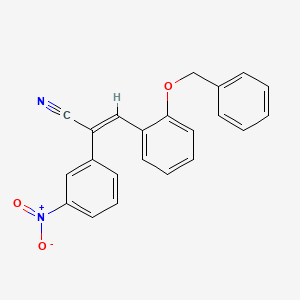 molecular formula C22H16N2O3 B3607006 3-[2-(benzyloxy)phenyl]-2-(3-nitrophenyl)acrylonitrile 