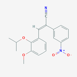 molecular formula C19H18N2O4 B3607032 3-(2-isopropoxy-3-methoxyphenyl)-2-(3-nitrophenyl)acrylonitrile 