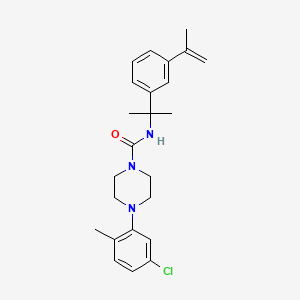 molecular formula C24H30ClN3O B3607034 4-(5-chloro-2-methylphenyl)-N-[1-(3-isopropenylphenyl)-1-methylethyl]-1-piperazinecarboxamide 