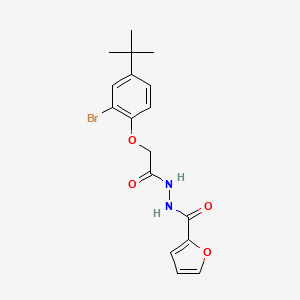 molecular formula C17H19BrN2O4 B3607052 N'-[2-(2-bromo-4-tert-butylphenoxy)acetyl]-2-furohydrazide 