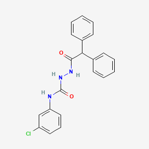 molecular formula C21H18ClN3O2 B3607079 N-(3-chlorophenyl)-2-(diphenylacetyl)hydrazinecarboxamide 