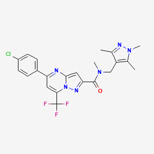 5-(4-chlorophenyl)-N-methyl-7-(trifluoromethyl)-N-[(1,3,5-trimethyl-1H-pyrazol-4-yl)methyl]pyrazolo[1,5-a]pyrimidine-2-carboxamide