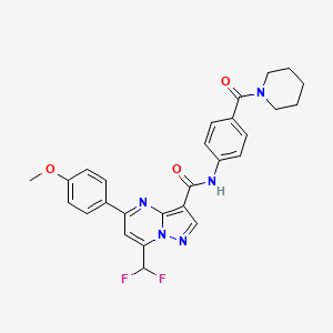 7-(difluoromethyl)-5-(4-methoxyphenyl)-N-[4-(1-piperidinylcarbonyl)phenyl]pyrazolo[1,5-a]pyrimidine-3-carboxamide