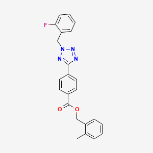 molecular formula C23H19FN4O2 B3607134 2-methylbenzyl 4-[2-(2-fluorobenzyl)-2H-tetrazol-5-yl]benzoate 
