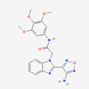 2-[2-(4-amino-1,2,5-oxadiazol-3-yl)-1H-benzimidazol-1-yl]-N-(3,4,5-trimethoxyphenyl)acetamide