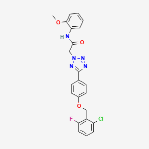 molecular formula C23H19ClFN5O3 B3607150 2-(5-{4-[(2-chloro-6-fluorobenzyl)oxy]phenyl}-2H-tetrazol-2-yl)-N-(2-methoxyphenyl)acetamide 