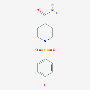 molecular formula C12H15FN2O3S B360719 1-[(4-Fluorophenyl)sulfonyl]-4-piperidinecarboxamide CAS No. 309279-85-4