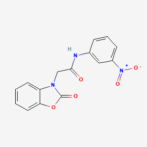 molecular formula C15H11N3O5 B3607221 N-(3-nitrophenyl)-2-(2-oxo-1,3-benzoxazol-3(2H)-yl)acetamide 