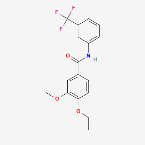 molecular formula C17H16F3NO3 B3607239 4-ethoxy-3-methoxy-N-[3-(trifluoromethyl)phenyl]benzamide 