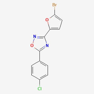 molecular formula C12H6BrClN2O2 B3607251 3-(5-bromo-2-furyl)-5-(4-chlorophenyl)-1,2,4-oxadiazole 