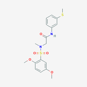 N~2~-[(2,5-dimethoxyphenyl)sulfonyl]-N~2~-methyl-N~1~-[3-(methylthio)phenyl]glycinamide