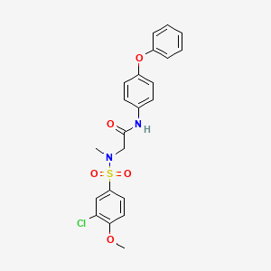 N~2~-[(3-chloro-4-methoxyphenyl)sulfonyl]-N~2~-methyl-N~1~-(4-phenoxyphenyl)glycinamide