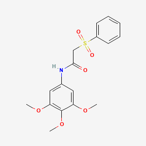 molecular formula C17H19NO6S B3607342 2-(phenylsulfonyl)-N-(3,4,5-trimethoxyphenyl)acetamide 