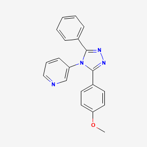 molecular formula C20H16N4O B3607359 3-[3-(4-methoxyphenyl)-5-phenyl-4H-1,2,4-triazol-4-yl]pyridine 