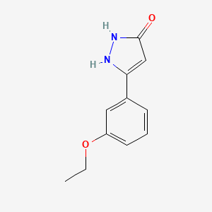 molecular formula C11H12N2O2 B3607390 3-(3-ethoxyphenyl)-1H-pyrazol-5-ol 