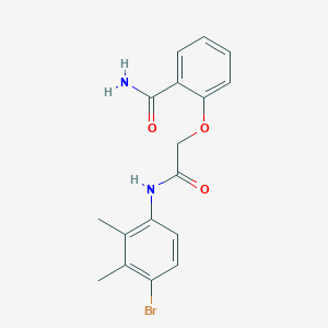 molecular formula C17H17BrN2O3 B3607417 2-{2-[(4-bromo-2,3-dimethylphenyl)amino]-2-oxoethoxy}benzamide 