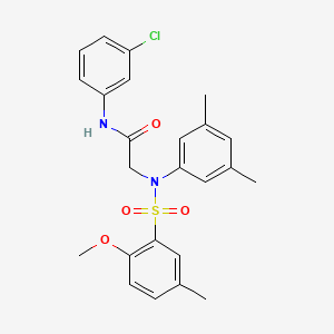 N~1~-(3-chlorophenyl)-N~2~-(3,5-dimethylphenyl)-N~2~-[(2-methoxy-5-methylphenyl)sulfonyl]glycinamide