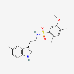 molecular formula C21H26N2O3S B3607451 N-[2-(2,5-dimethyl-1H-indol-3-yl)ethyl]-5-methoxy-2,4-dimethylbenzenesulfonamide 