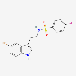 N-[2-(5-bromo-2-methyl-1H-indol-3-yl)ethyl]-4-fluorobenzenesulfonamide