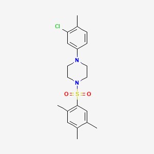 molecular formula C20H25ClN2O2S B3607471 1-(3-chloro-4-methylphenyl)-4-[(2,4,5-trimethylphenyl)sulfonyl]piperazine 