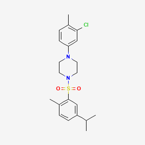 molecular formula C21H27ClN2O2S B3607478 1-(3-chloro-4-methylphenyl)-4-[(5-isopropyl-2-methylphenyl)sulfonyl]piperazine 