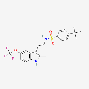 4-tert-butyl-N-{2-[2-methyl-5-(trifluoromethoxy)-1H-indol-3-yl]ethyl}benzenesulfonamide