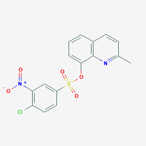 molecular formula C16H11ClN2O5S B360750 2-Methyl-8-quinolyl 4-chloro-3-nitrobenzenesulfonate CAS No. 491603-70-4