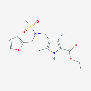 ethyl 4-{[(2-furylmethyl)(methylsulfonyl)amino]methyl}-3,5-dimethyl-1H-pyrrole-2-carboxylate