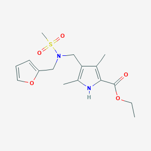 molecular formula C16H22N2O5S B3607520 ethyl 4-{[(2-furylmethyl)(methylsulfonyl)amino]methyl}-3,5-dimethyl-1H-pyrrole-2-carboxylate 