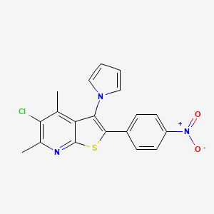 5-chloro-4,6-dimethyl-2-(4-nitrophenyl)-3-(1H-pyrrol-1-yl)thieno[2,3-b]pyridine