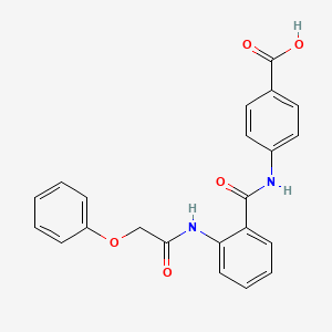 molecular formula C22H18N2O5 B3607528 4-({2-[(phenoxyacetyl)amino]benzoyl}amino)benzoic acid 