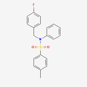 molecular formula C20H18FNO2S B3607572 N-(4-fluorobenzyl)-4-methyl-N-phenylbenzenesulfonamide 