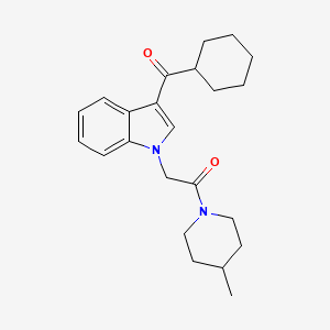 cyclohexyl{1-[2-(4-methyl-1-piperidinyl)-2-oxoethyl]-1H-indol-3-yl}methanone