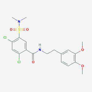 2,4-dichloro-N-[2-(3,4-dimethoxyphenyl)ethyl]-5-[(dimethylamino)sulfonyl]benzamide