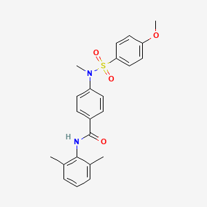 molecular formula C23H24N2O4S B3607658 N-(2,6-dimethylphenyl)-4-[[(4-methoxyphenyl)sulfonyl](methyl)amino]benzamide 