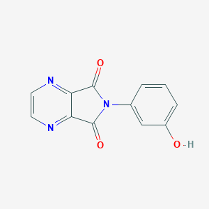 molecular formula C12H7N3O3 B360767 6-(3-hydroxyphenyl)-5H-pyrrolo[3,4-b]pyrazine-5,7(6H)-dione CAS No. 313554-78-8