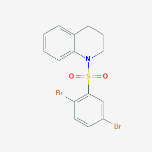 molecular formula C15H13Br2NO2S B360772 1-[(2,5-Dibromophenyl)sulfonyl]-1,2,3,4-tetrahydroquinoline CAS No. 333444-43-2