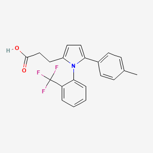 3-{5-(4-methylphenyl)-1-[2-(trifluoromethyl)phenyl]-1H-pyrrol-2-yl}propanoic acid