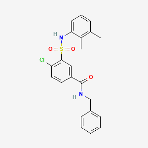 molecular formula C22H21ClN2O3S B3607739 N-benzyl-4-chloro-3-{[(2,3-dimethylphenyl)amino]sulfonyl}benzamide 