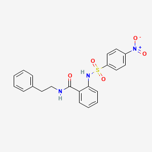 2-{[(4-nitrophenyl)sulfonyl]amino}-N-(2-phenylethyl)benzamide