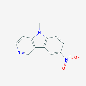 molecular formula C12H9N3O2 B360792 5-methyl-8-nitro-5H-pyrido[4,3-b]indole CAS No. 133415-03-9