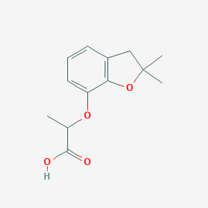 molecular formula C13H16O4 B360806 2-(2,2-Dimethyl-2,3-dihydro-benzofuran-7-yloxy)-propionic acid CAS No. 501918-27-0
