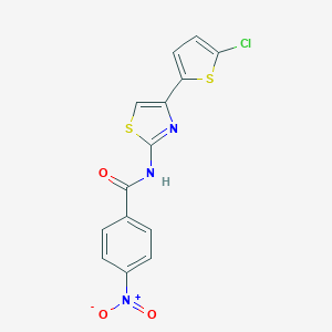 molecular formula C14H8ClN3O3S2 B360839 N-(4-(5-chlorothiophen-2-yl)thiazol-2-yl)-4-nitrobenzamide CAS No. 325986-59-2