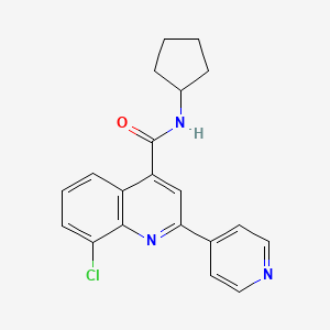 8-chloro-N-cyclopentyl-2-(pyridin-4-yl)quinoline-4-carboxamide